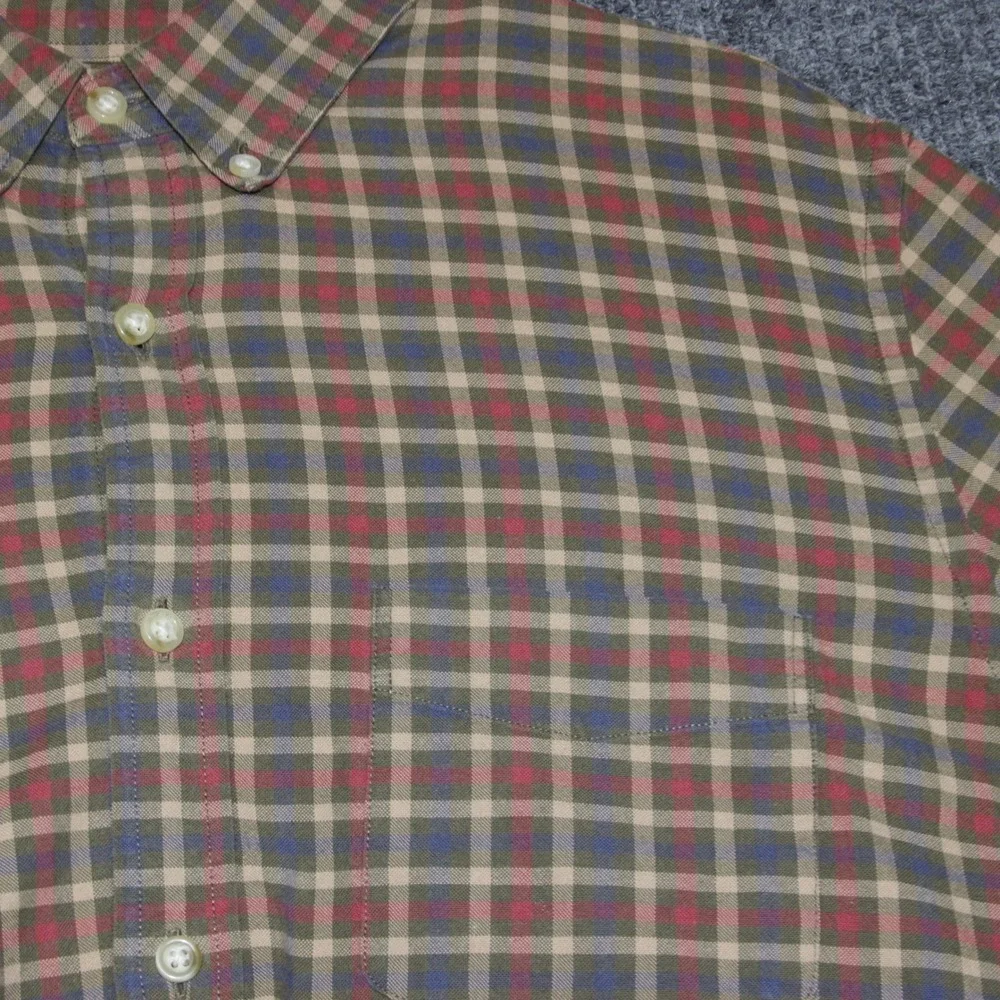 J Crew Slim Fit Plaid Button Down Shirt Mens Large 100% Cotton Formal‎ Party